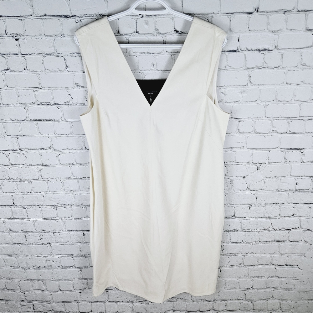 RAG & BONE | Alma stretch lined v-neck boxy fit cocktail sheath dress